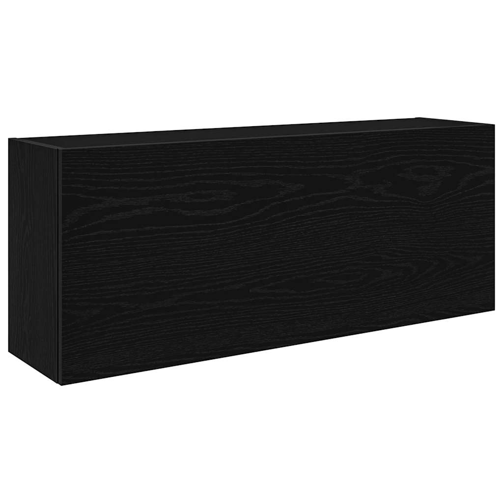 Mobile da Bagno a Parete Nero 100x25x40 cm in Truciolato | homemem39