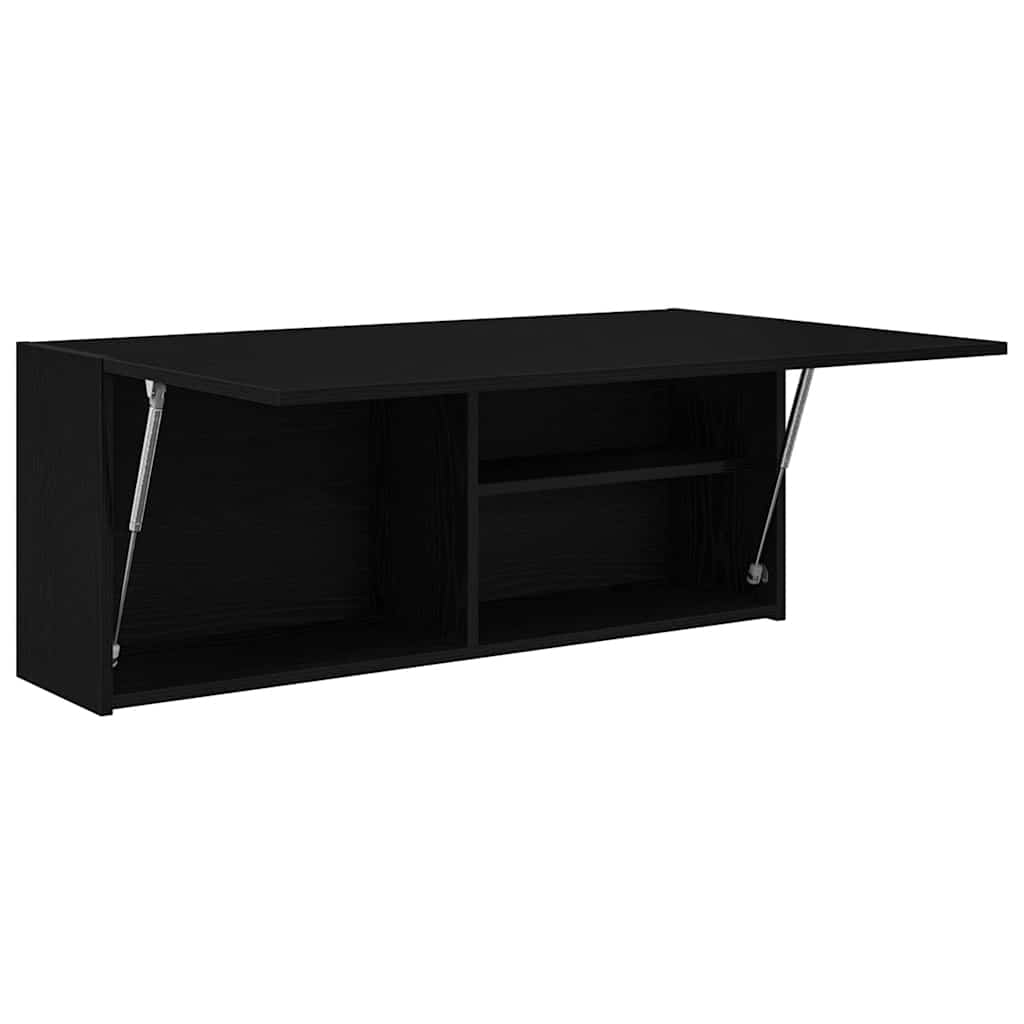 Mobile da Bagno a Parete Nero 100x25x40 cm in Truciolato | homemem39
