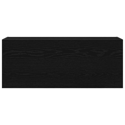 Mobile da Bagno a Parete Nero 100x25x40 cm in Truciolato | homemem39