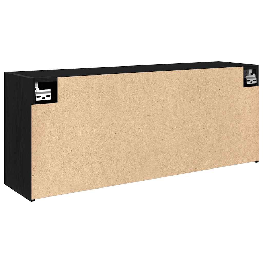 Mobile da Bagno a Parete Nero 100x25x40 cm in Truciolato | homemem39