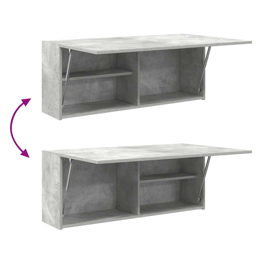 Armadietto da Bagno Grigio Cemento 100x25x40 cm in Truciolato | homemem39