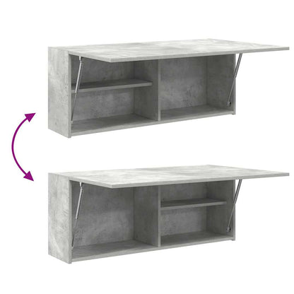 Armadietto da Bagno Grigio Cemento 100x25x40 cm in Truciolato | homemem39