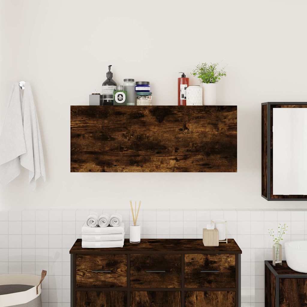 Armadietto Bagno Rovere Fumo 100x25x40 cm in Truciolato | homemem39
