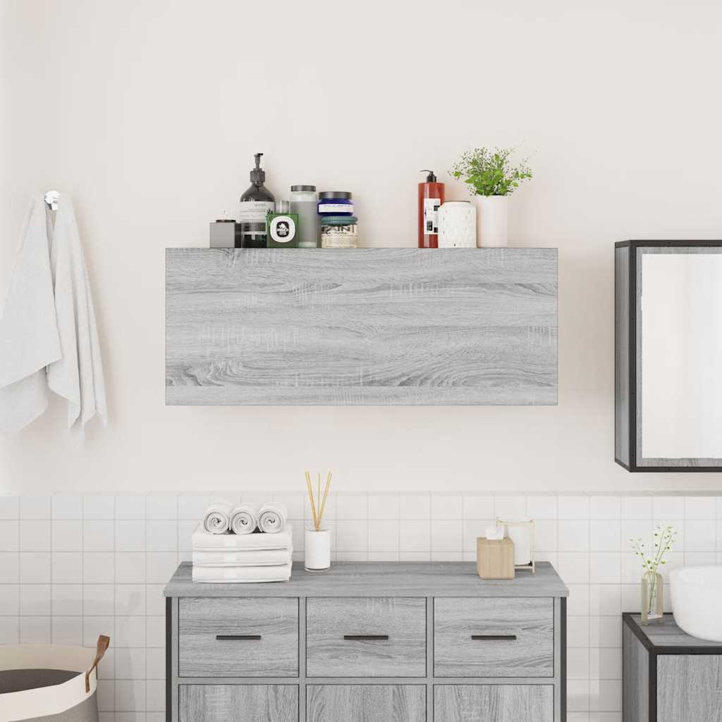 Mobile da Bagno Grigio Sonoma 100x25x40 cm in Truciolato | homemem39