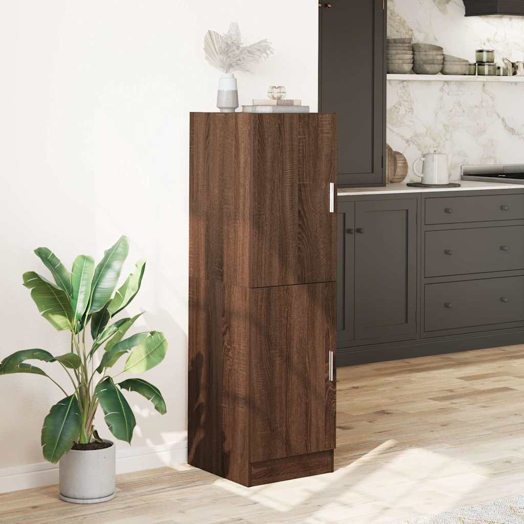 Armadietto Cucina Rovere Marrone 38x41,5x131,5 cm in Legno