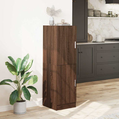 Armadietto Cucina Rovere Marrone 38x41,5x131,5 cm in Legno