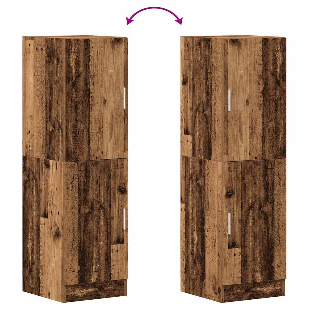 Armadietto Cucina Legno Antico 38x41,5x131,5 cm in Legno - homemem39