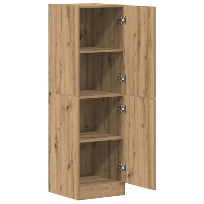 Armadietto Cucina Rovere Artigianale 38x41,5x131,5 cm in Legno - homemem39