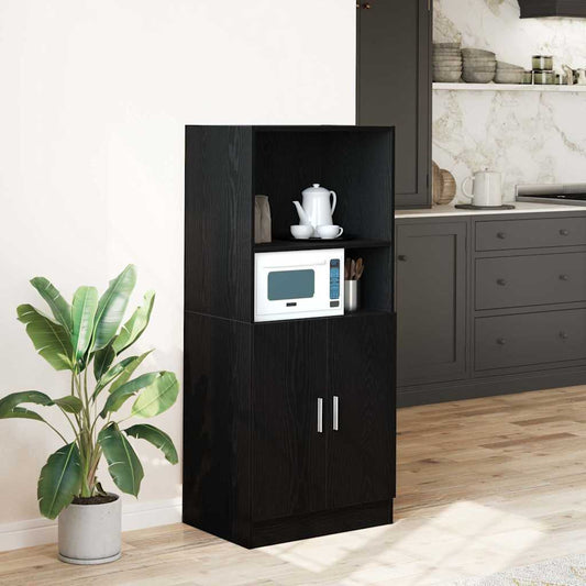 Mobile da Cucina Nero 57x41,5x131,5 cm in Truciolato