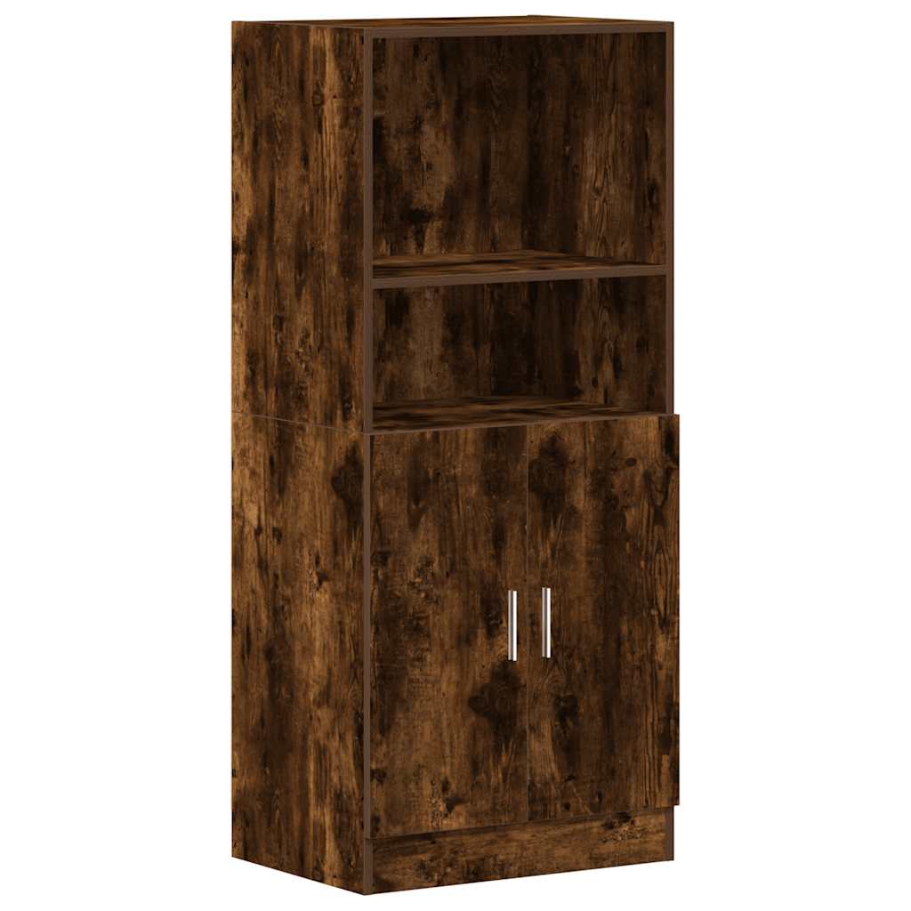 Armadietto Cucina Rovere Fumo 57x41,5x131,5 cm in Truciolato - homemem39