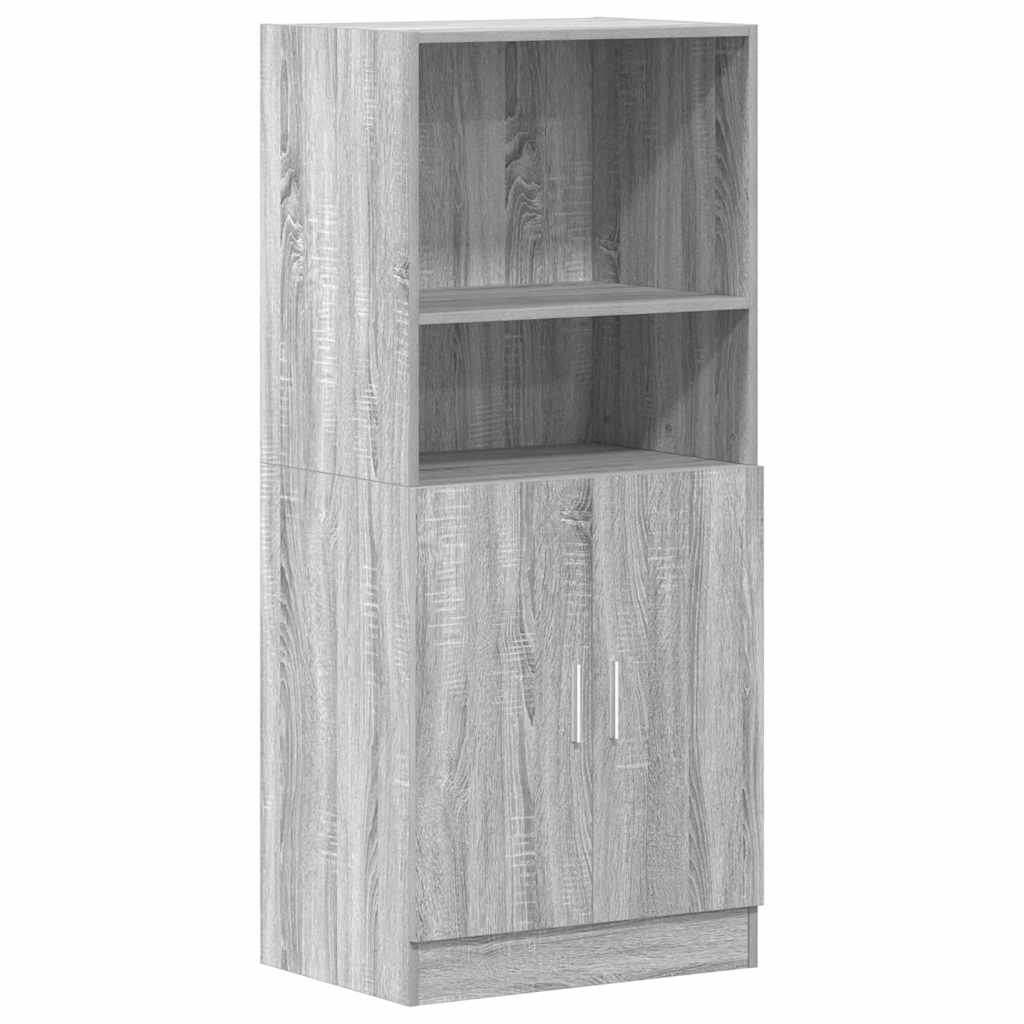 Armadietto Cucina Grigio Sonoma 57x41,5x131,5 cm in Truciolato - homemem39
