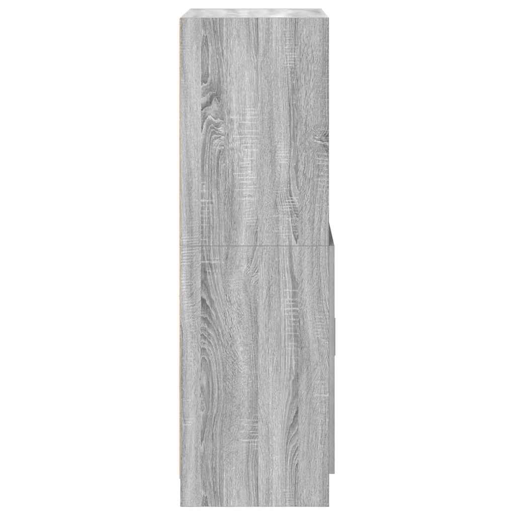 Armadietto Cucina Grigio Sonoma 57x41,5x131,5 cm in Truciolato - homemem39