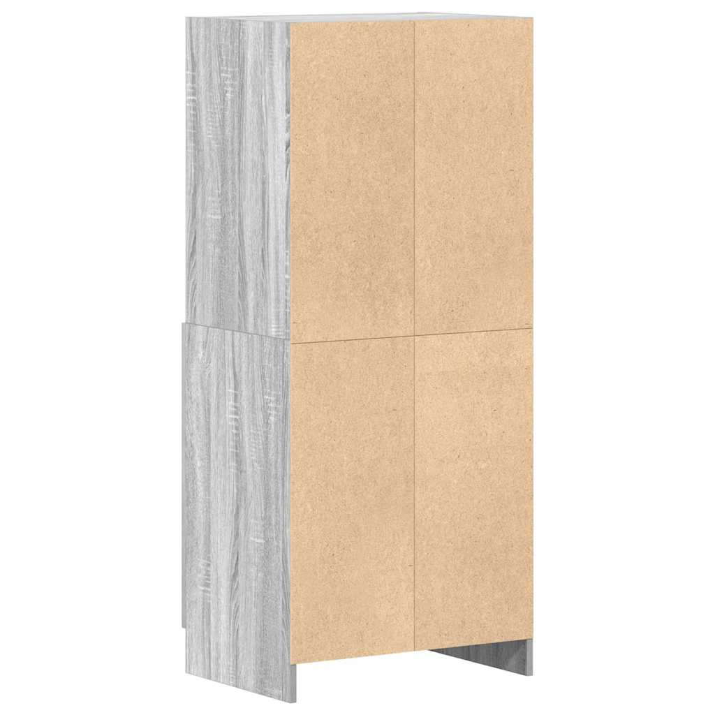 Armadietto Cucina Grigio Sonoma 57x41,5x131,5 cm in Truciolato - homemem39