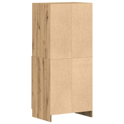 Armadietto Rovere Artigianale 57x41,5x131,5 cm in Truciolato - homemem39