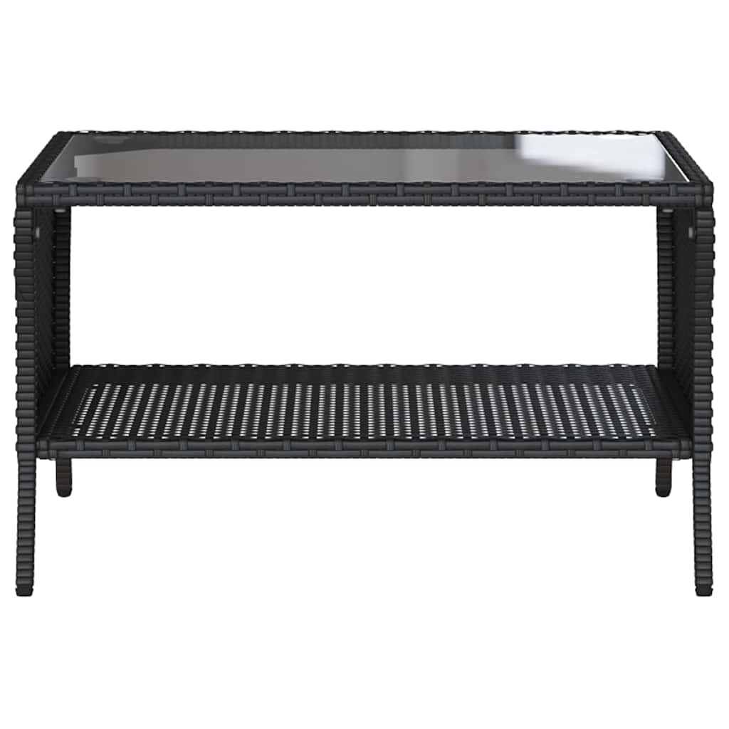 Divano da Giardino a 2 Posti Cuscini&Tavolo Nero in Polyrattan | homemem39
