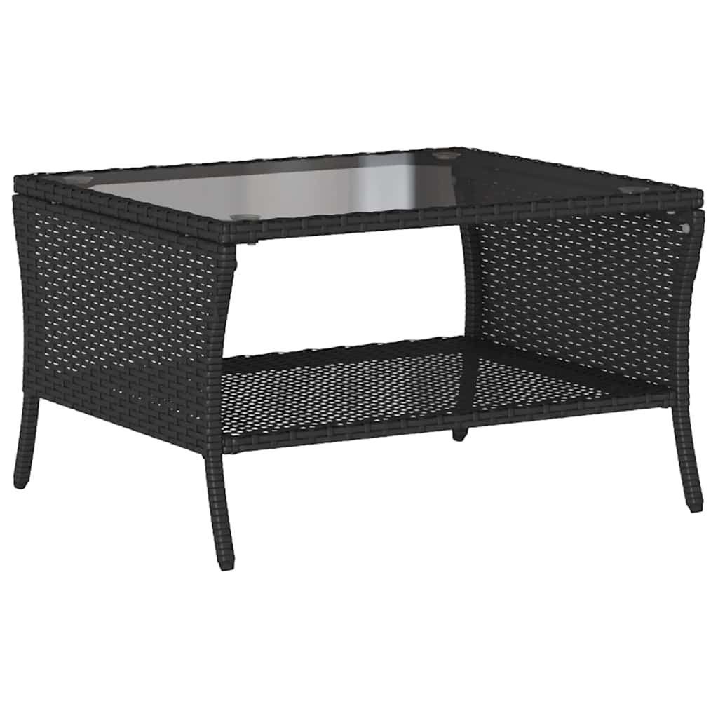 Divano da Giardino a 2 Posti Cuscini&Tavolo Nero in Polyrattan | homemem39