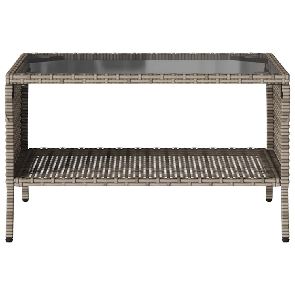 Divano da Giardino a 2 Posti Cuscini&Tavolo Grigio Polyrattan | homemem39