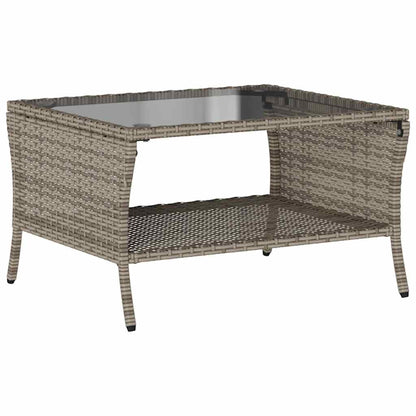 Divano da Giardino a 2 Posti Cuscini&Tavolo Grigio Polyrattan | homemem39