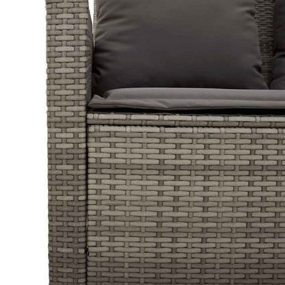 Divano da Giardino a 2 Posti Cuscini&Tavolo Grigio Polyrattan | homemem39