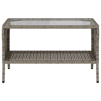 Divano da Giardino a 2 Posti Cuscini&Tavolo Grigio Polyrattan | homemem39