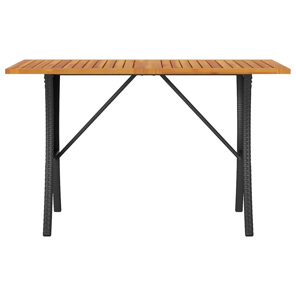 Divano da Giardino a 3 Posti Cuscini&Tavolo Nero in Polyrattan | homemem39