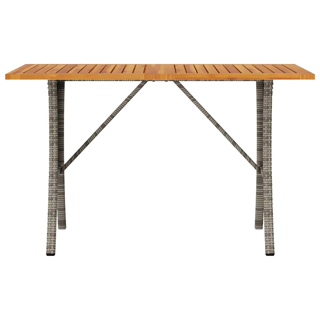 Divano da Giardino a 3 Posti Cuscini&Tavolo Grigio Polyrattan | homemem39