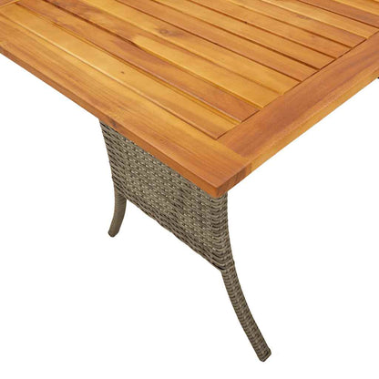 Divano da Giardino a 3 Posti Cuscini&Tavolo Grigio Polyrattan | homemem39