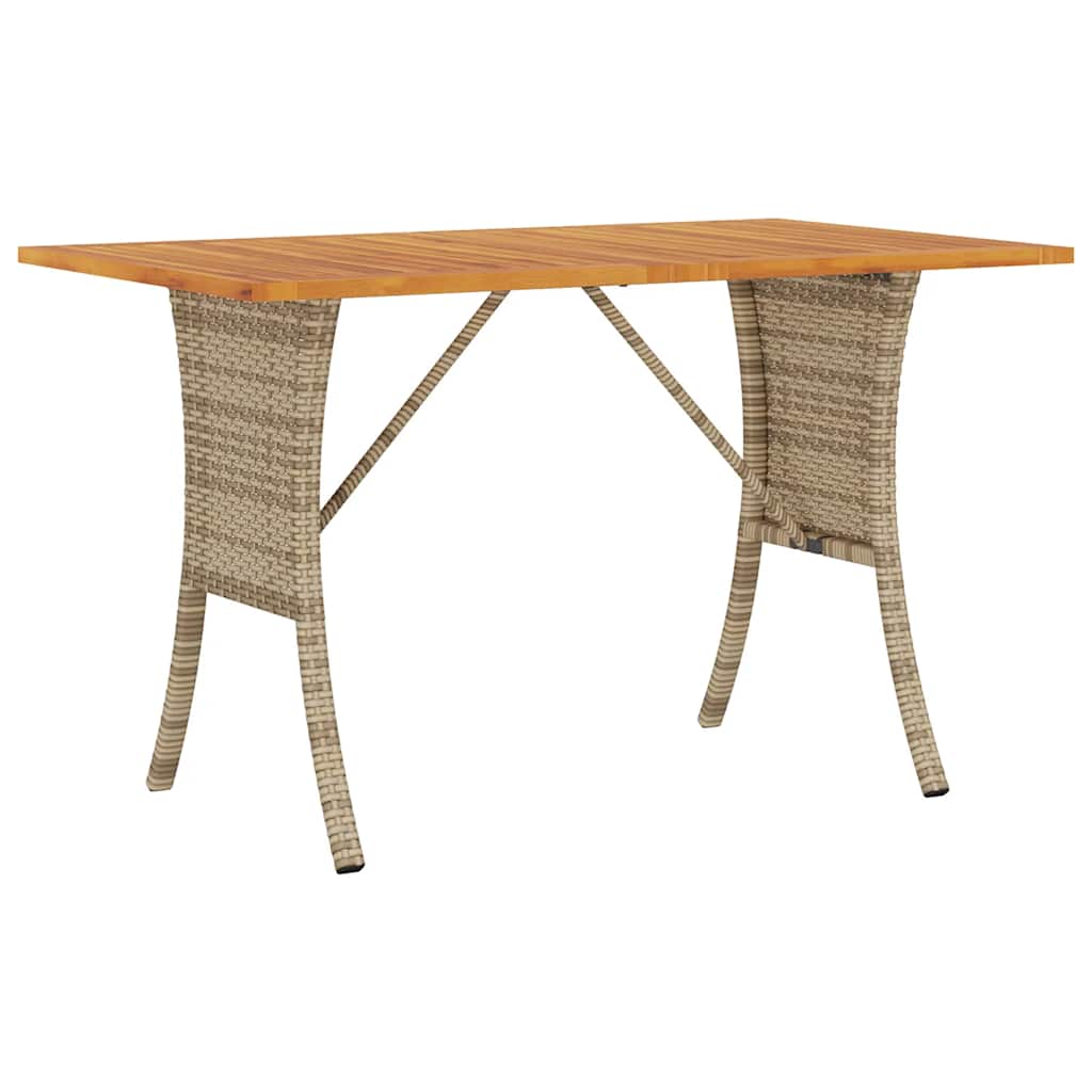 Divano Giardino 3 Posti con Cuscini e Tavolo Beige Polyrattan | homemem39