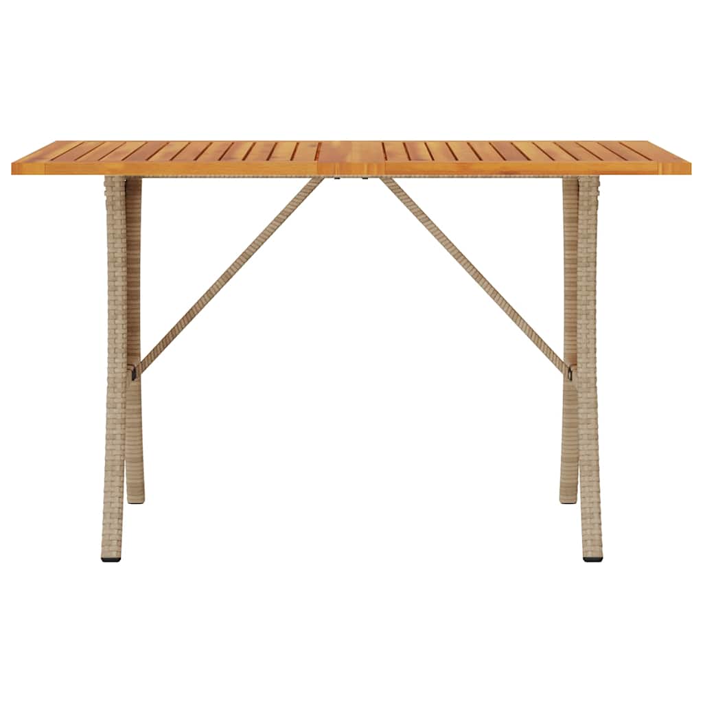 Divano Giardino 3 Posti con Cuscini e Tavolo Beige Polyrattan | homemem39