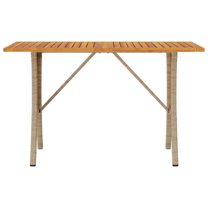 Divano Giardino 3 Posti con Cuscini e Tavolo Beige Polyrattan | homemem39