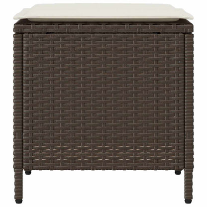 Set Divano da Giardino 4 pz con Cuscini Marrone in Polyrattan | homemem39