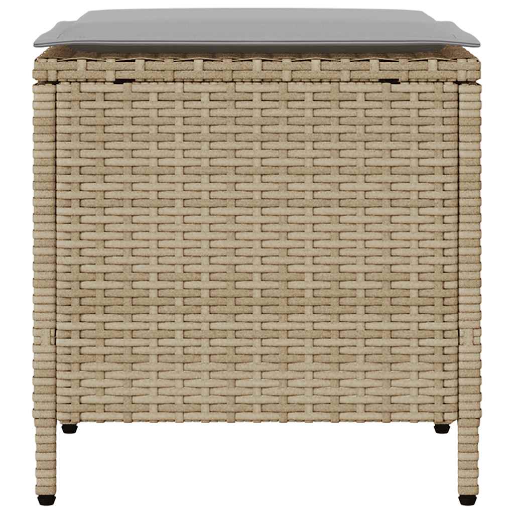 Set Divano da Giardino 4 pz con Cuscini Beige in Polyrattan | homemem39