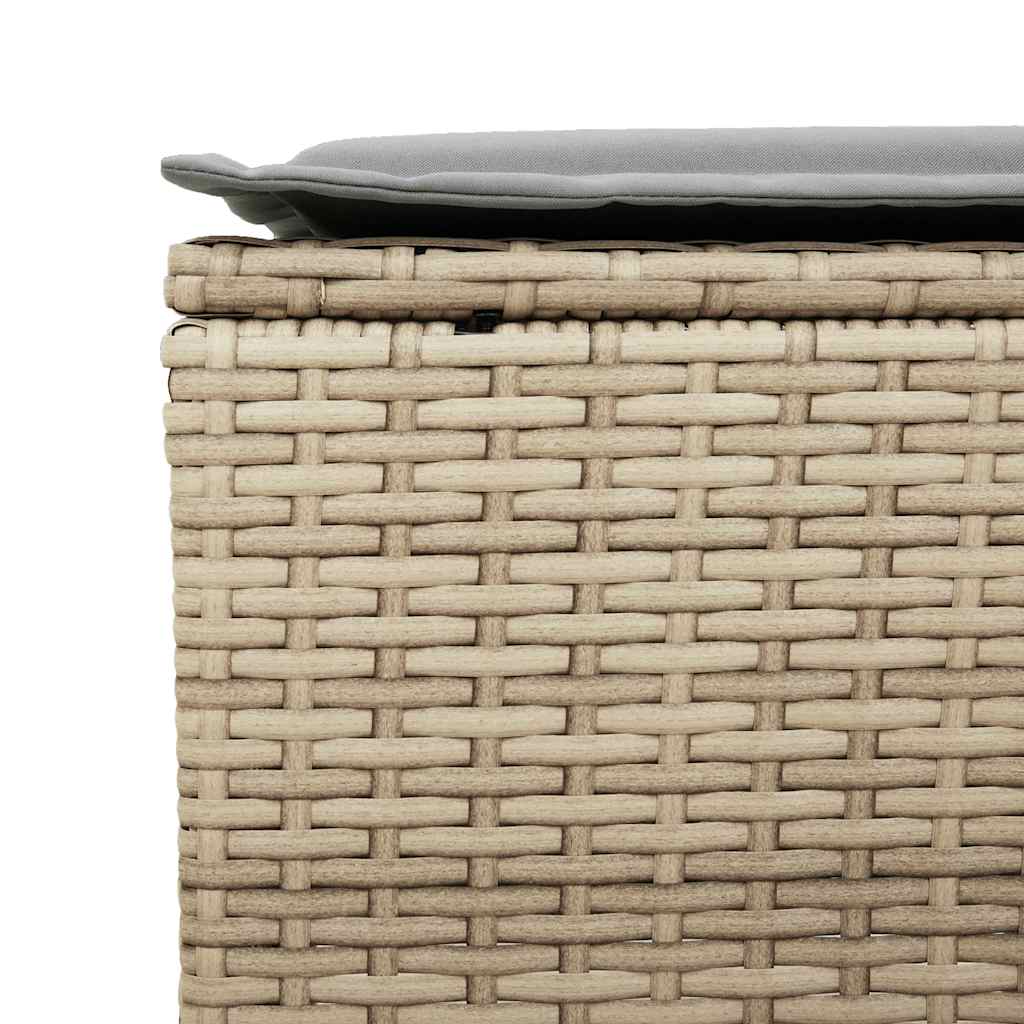 Set Divano da Giardino 4 pz con Cuscini Beige in Polyrattan | homemem39
