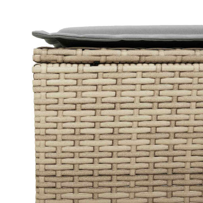 Set Divano da Giardino 4 pz con Cuscini Beige in Polyrattan | homemem39