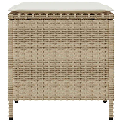 Set Divano da Giardino 4 pz con Cuscini Beige in Polyrattan | homemem39