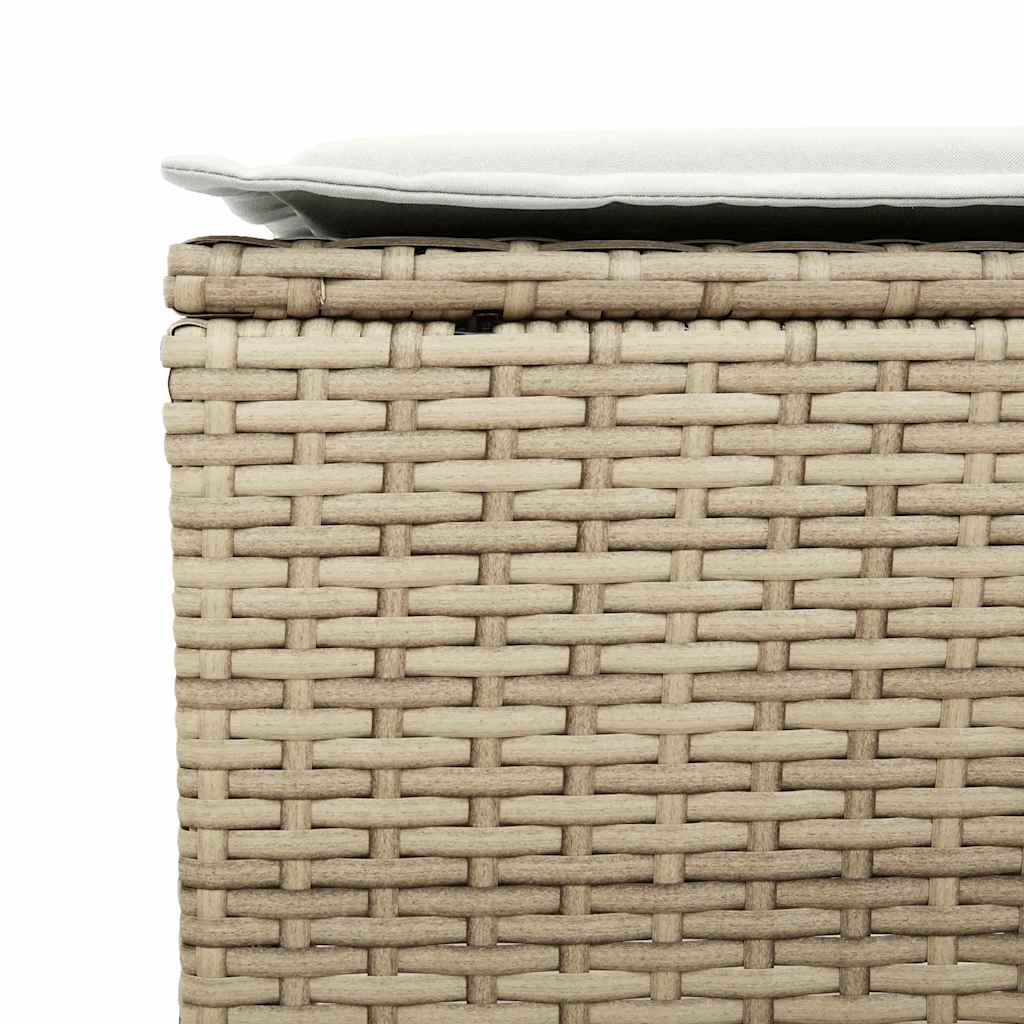 Set Divano da Giardino 4 pz con Cuscini Beige in Polyrattan | homemem39