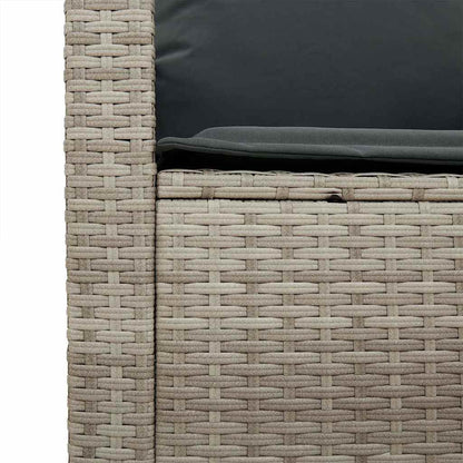 Set Divano da Giardino 4pz con Cuscini Grigio Chiaro Polyrattan | homemem39