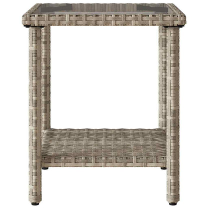Divano Giardino Tavolo e Cuscini a L Grigio Chiaro Polyrattan | homemem39