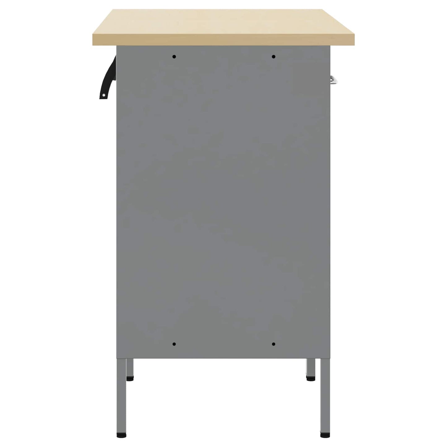 Mobile da lavoro 2 pcs Nero e Grigio 100 x 55 x 85 cm | homemem39