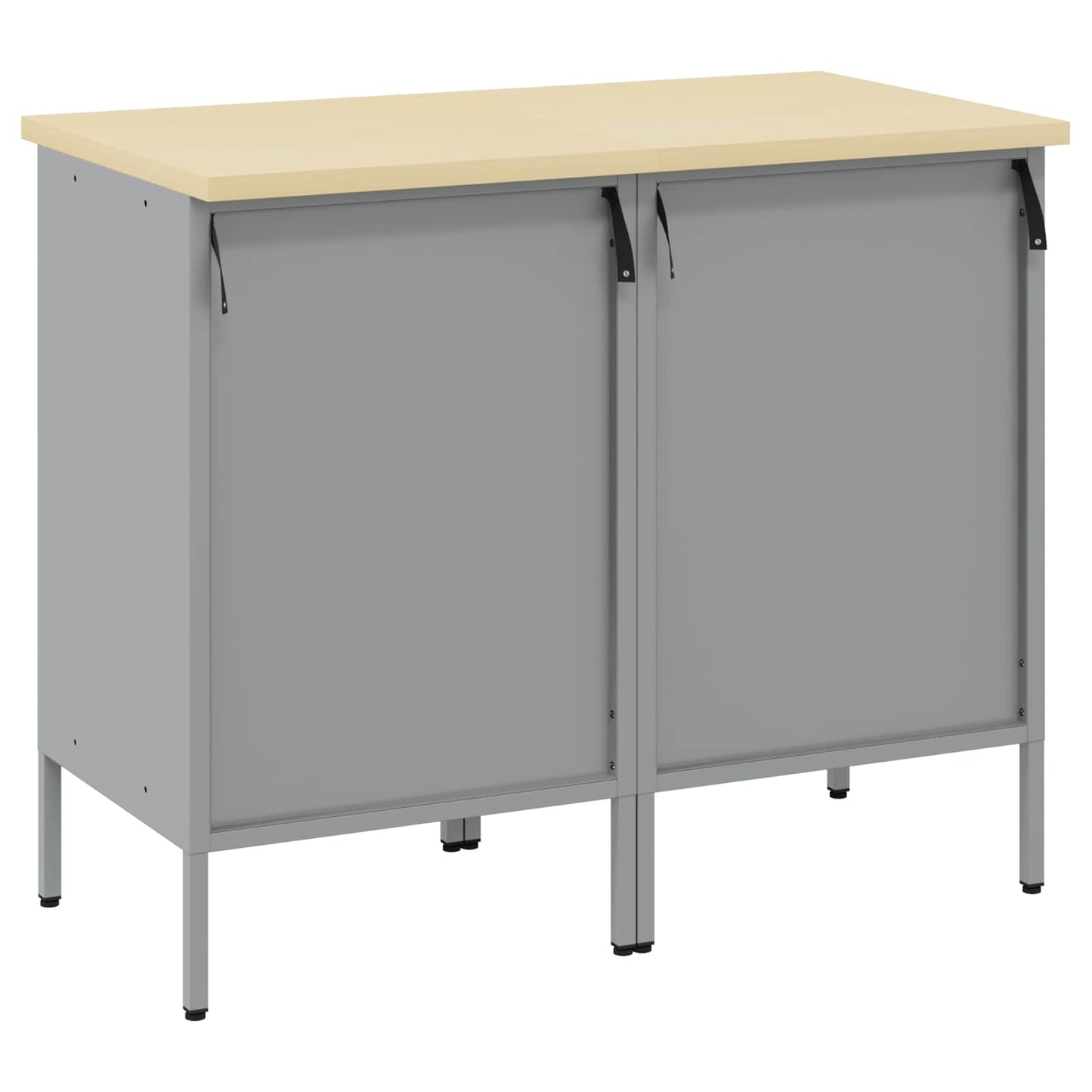 Mobile da lavoro 2 pcs Rosso e Grigio 100 x 55 x 85 cm | homemem39