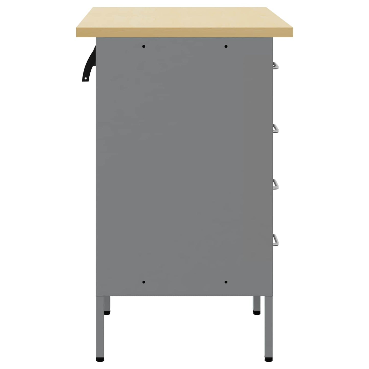 Mobile da lavoro 2 pcs Nero e Grigio 100 x 55 x 85 cm | homemem39