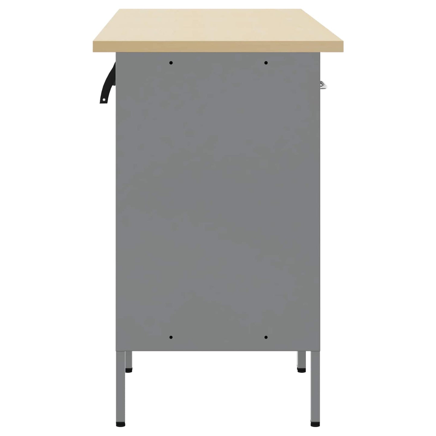 Mobile da lavoro 3 pcs Nero e Grigio 150 x 55 x 85 cm | homemem39