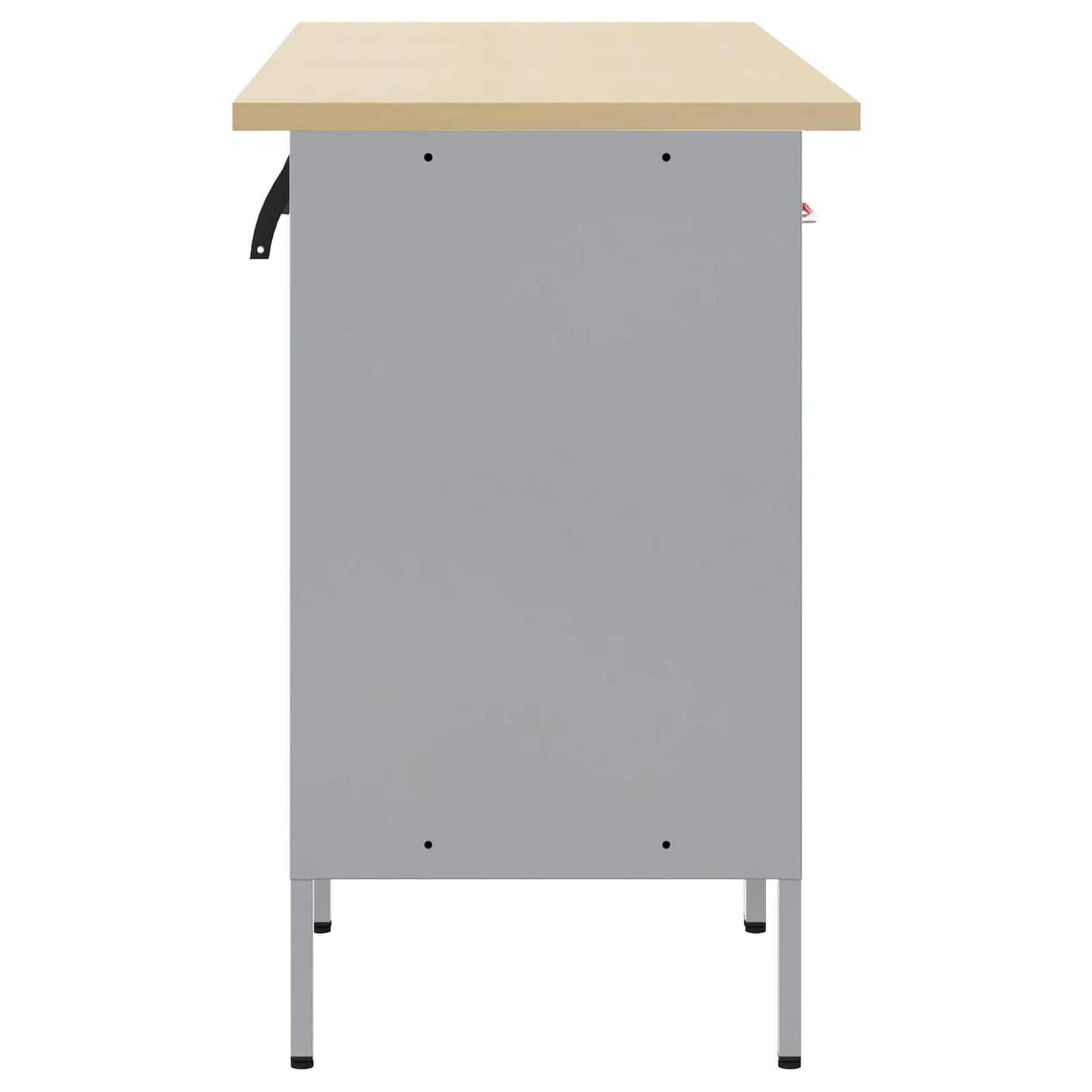 Set di mobili da lavoro con cassetto 5 pcs Nero e Grigio | homemem39
