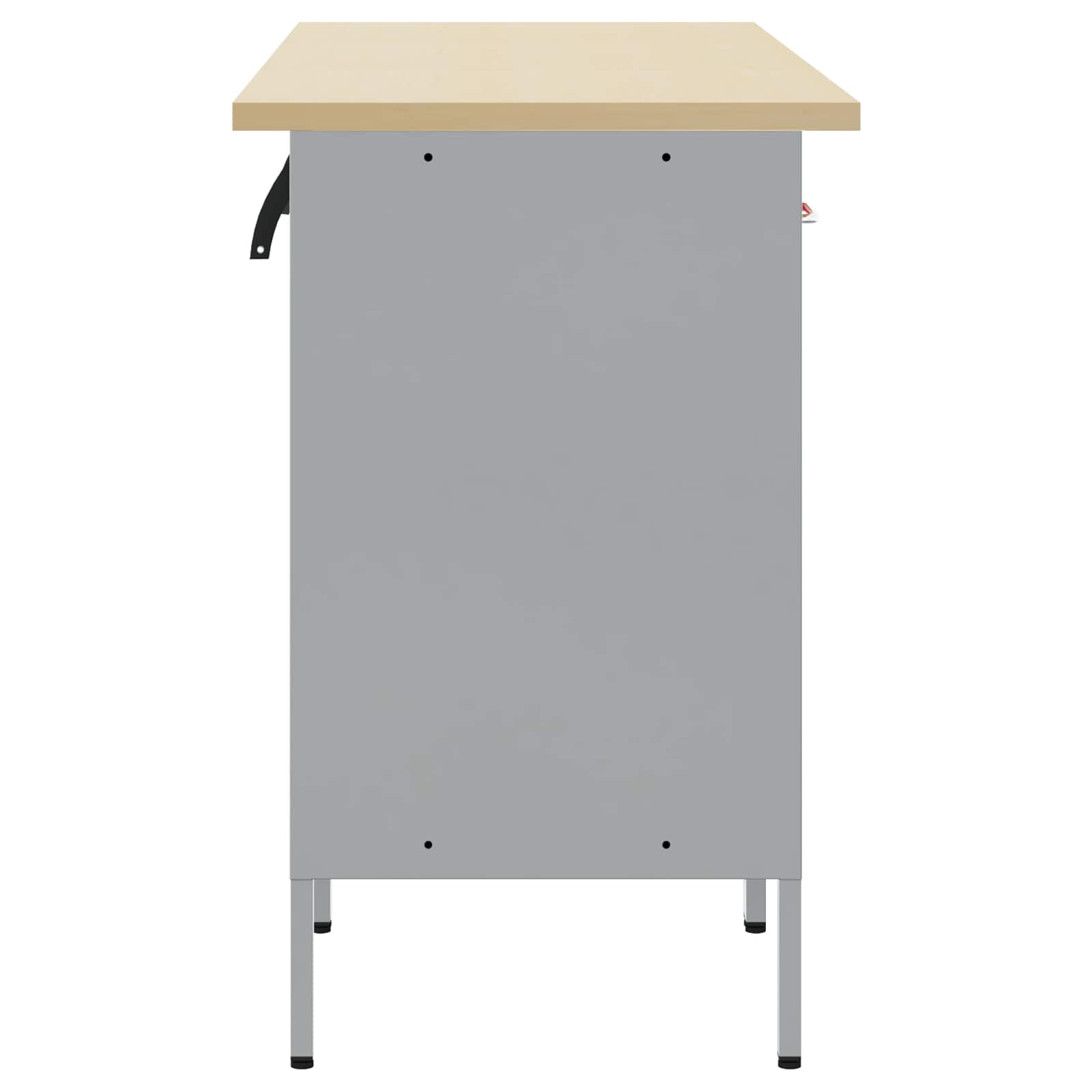 Set di mobili da lavoro con cassetto 5 pcs Nero e Grigio | homemem39