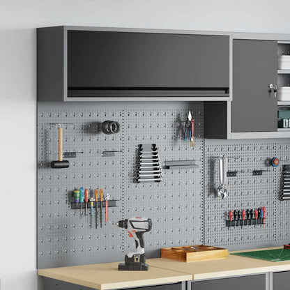 Set di armadi per attrezzi con lo scaffale 3 pcs Nero | homemem39