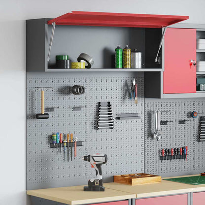 Set di armadi per attrezzi con lo scaffale 3 pcs Rosso | homemem39