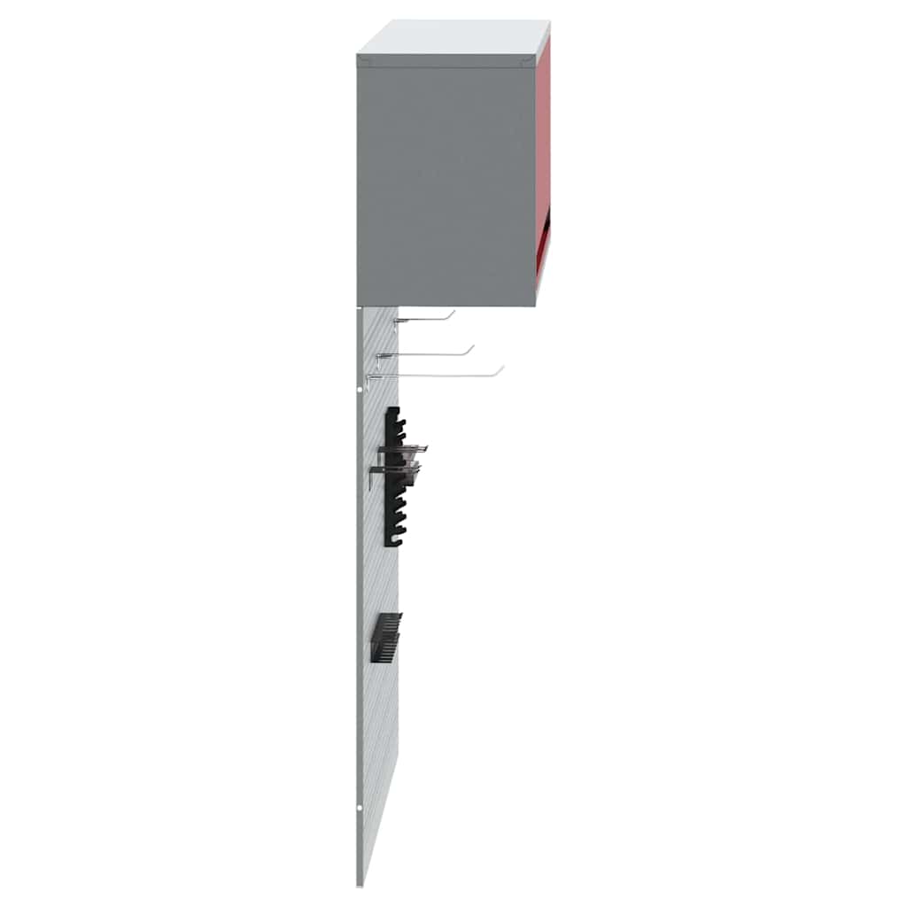 Set di armadi per attrezzi con lo scaffale 3 pcs Rosso | homemem39