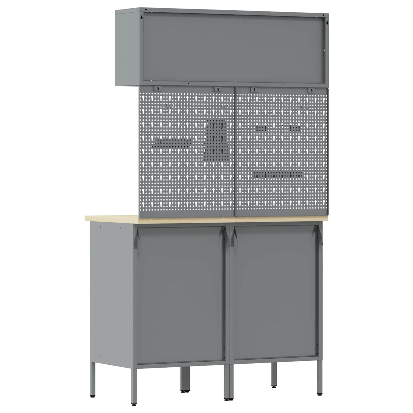 Set di mobili da lavoro con cassetto con lo scaffale 5 pcs Nero | homemem39