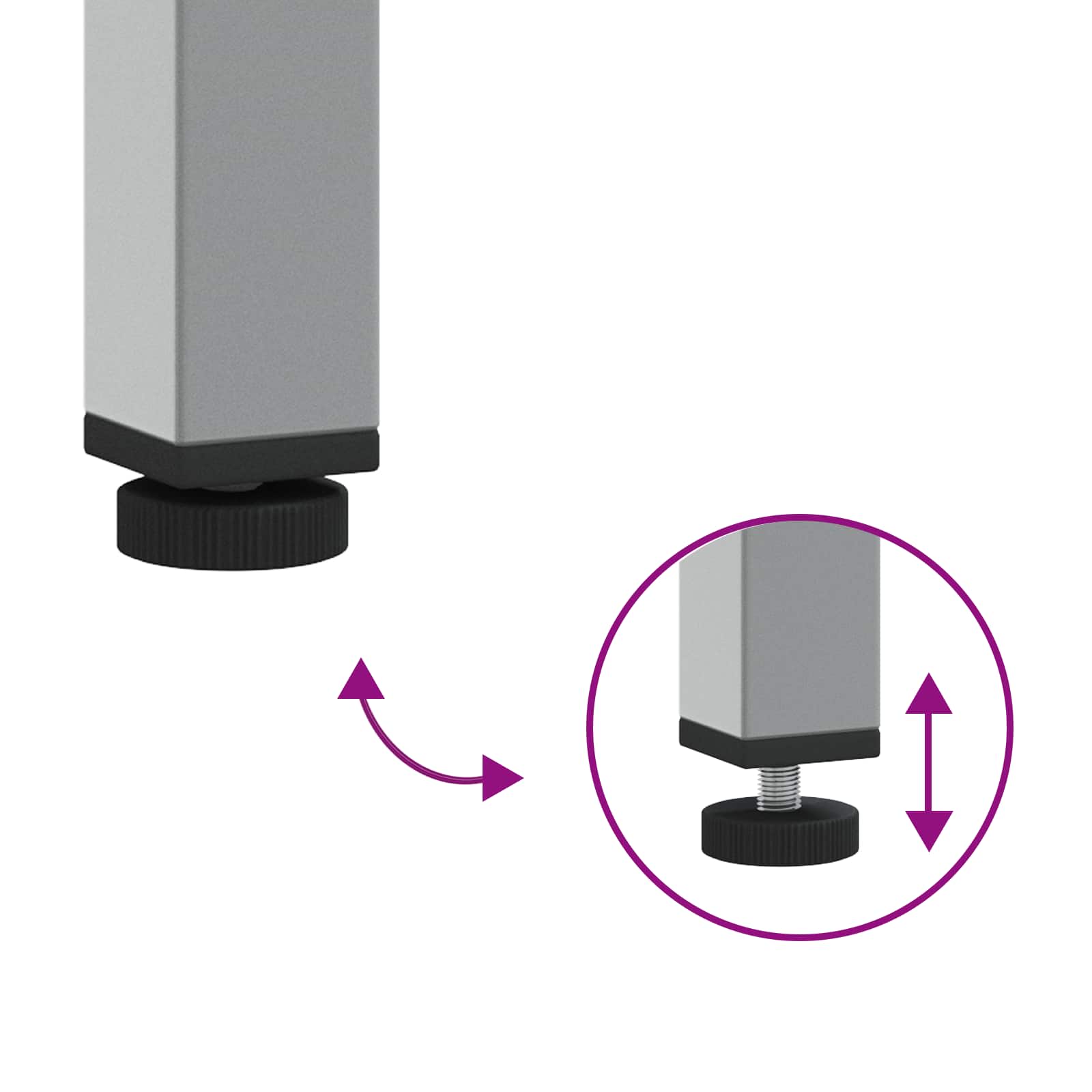 Set banco da lavoro con lo scaffale 8 pcs Nero e Grigio - homemem39