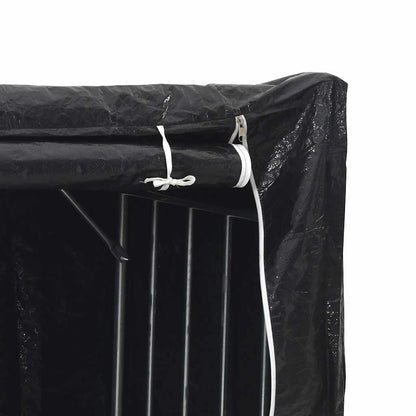 Rastrelliera Legna con Copertura Antipioggia Acciaio Zincato - homemem39